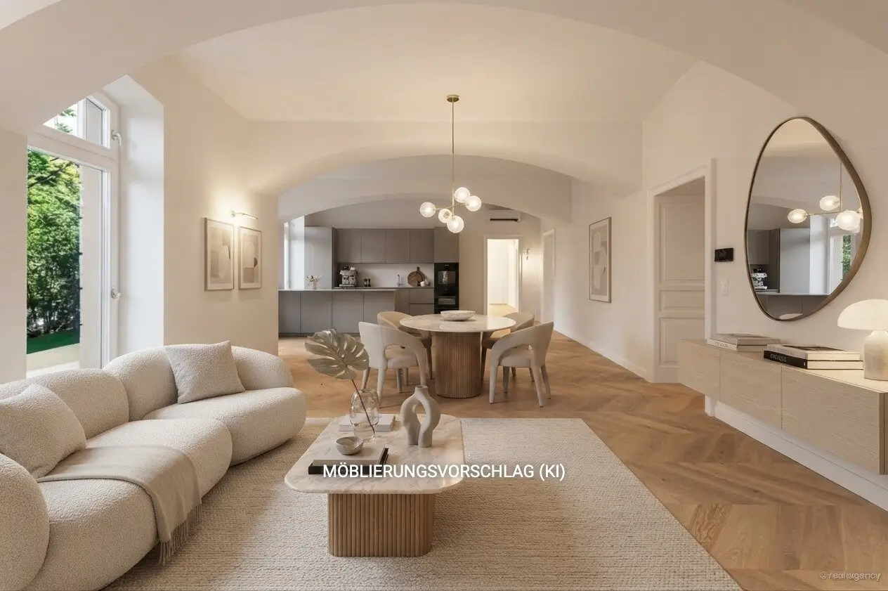 First occupancy after complete renovation: Luxury garden residence with private garage and designer fittings – air source heat pump and wallbox included
