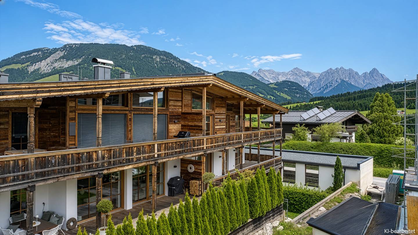 Lichtdurchflutete Wohnung mit Kamin und großer Terrasse