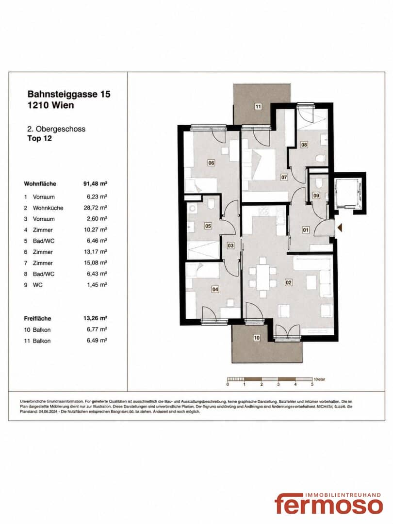 Luxury first occupancy in the 21st district, 4 rooms, 2 master bedrooms &amp; 2 balconies
