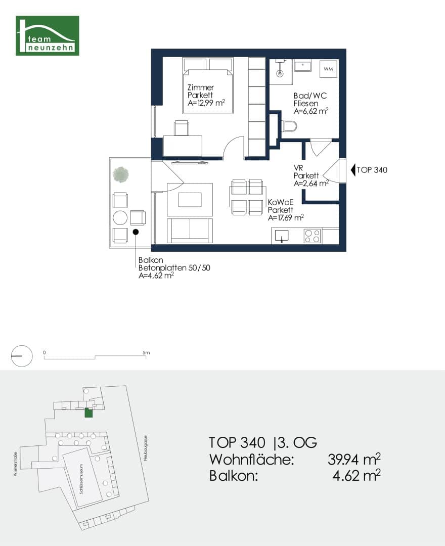 Attractive 2-room apartment with high-quality fittings - Living in the heart of Graz-Lend