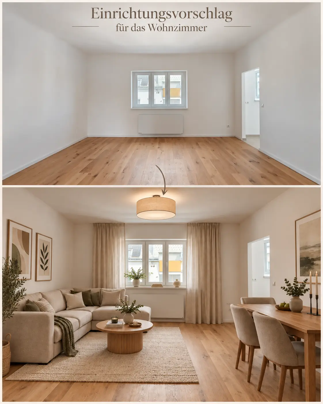First occupancy apartment with oak parquet and quiet courtyard