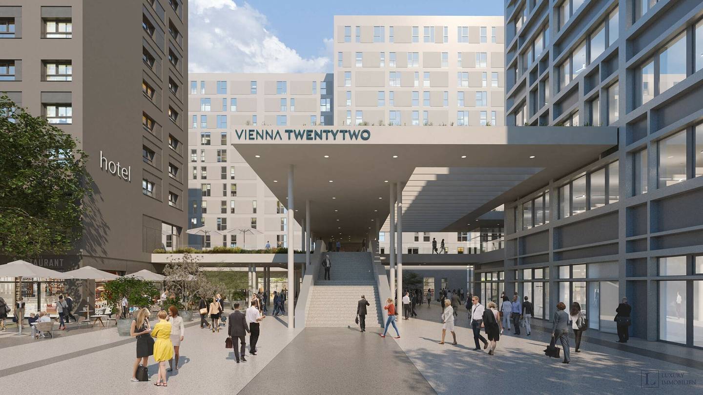Newly built first occupancy with extensive view from the 24th floor over the Alte Donau and Vienna International Center