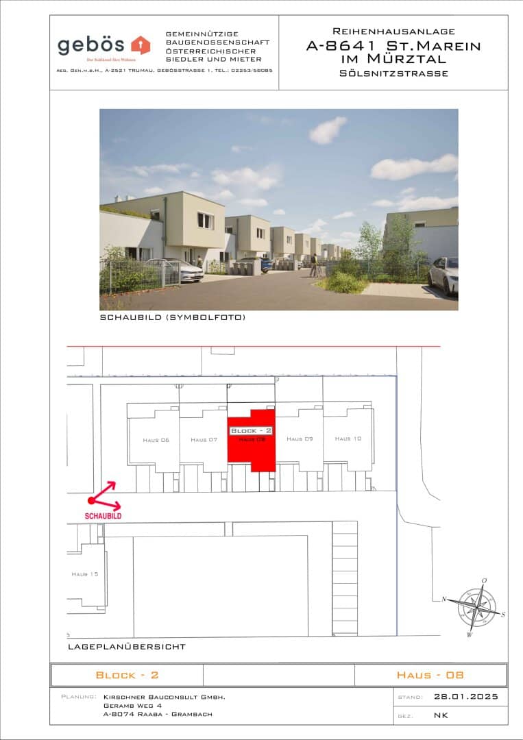 ERSTBEZUG: Neubaureihenhaus mit großen Terrassen