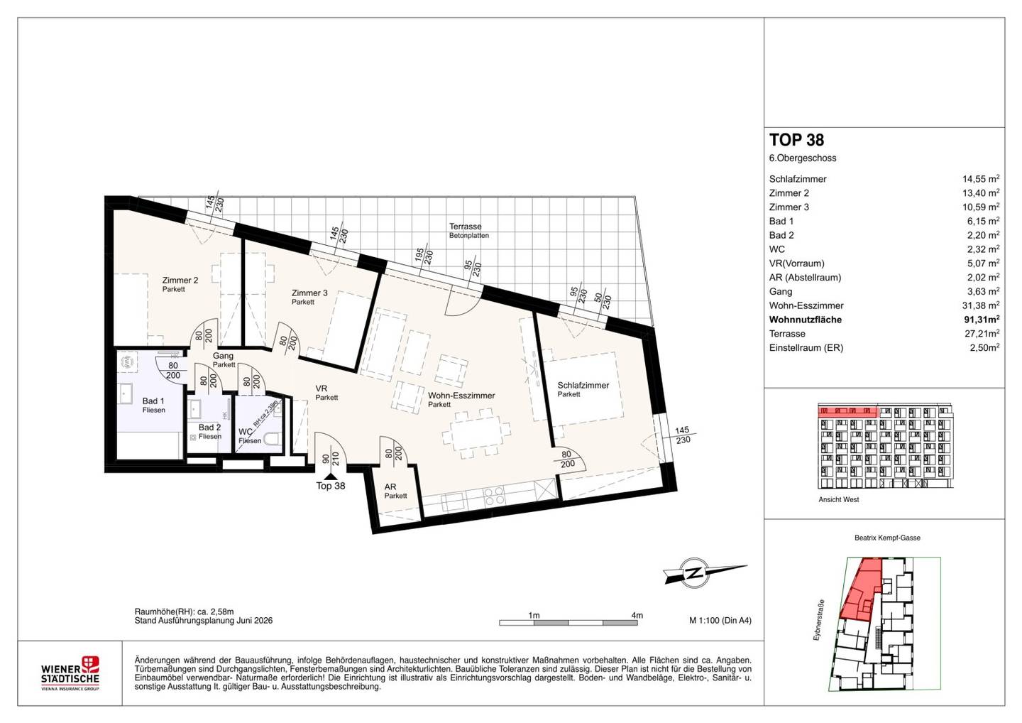 SELF-FINANCED RENTAL APARTMENTS INCLUDING KITCHEN - FIRST OCCUPANCY - NEAR CITY CENTER