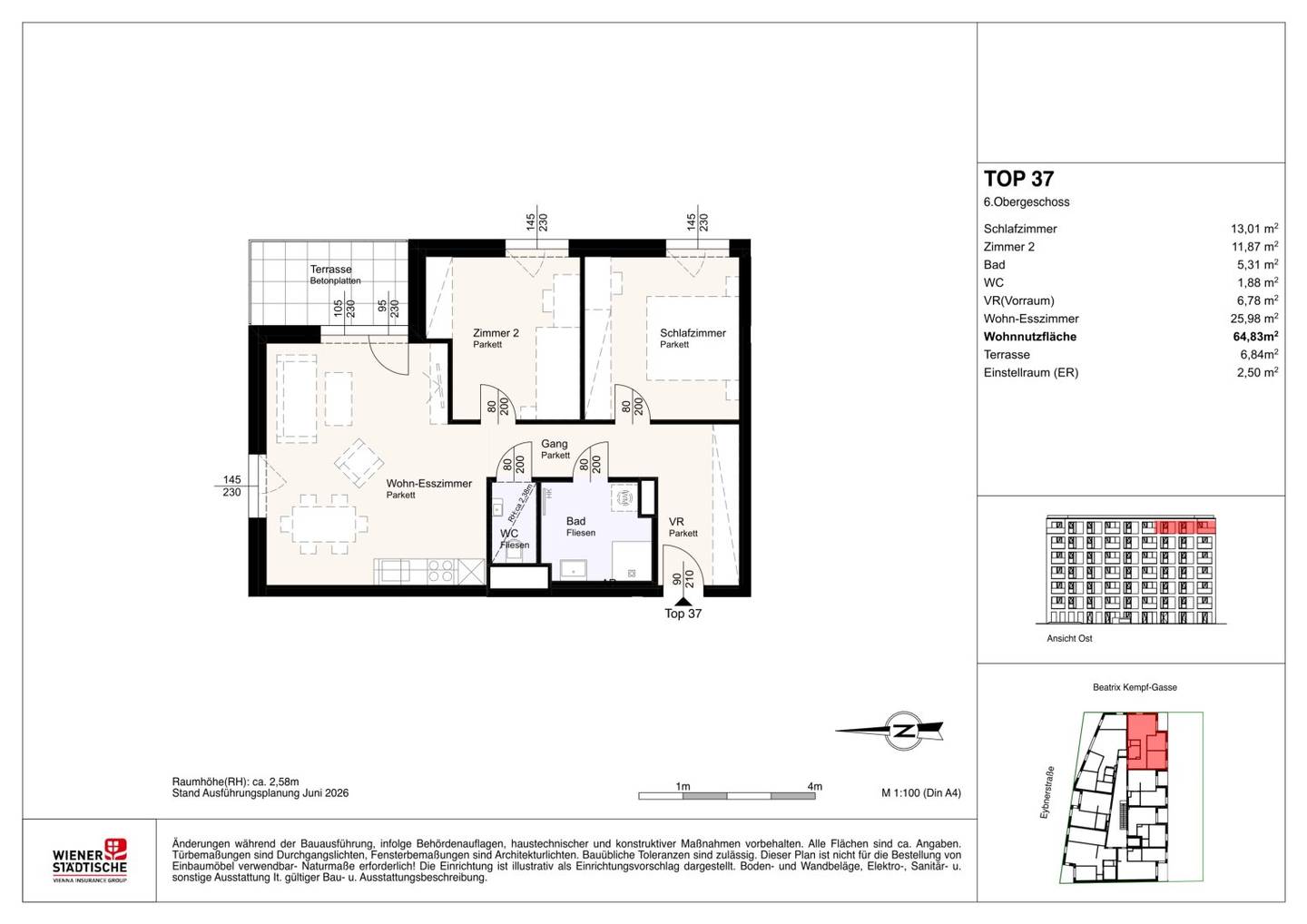 Privately financed rental apartments including kitchen first occupancy near city centre