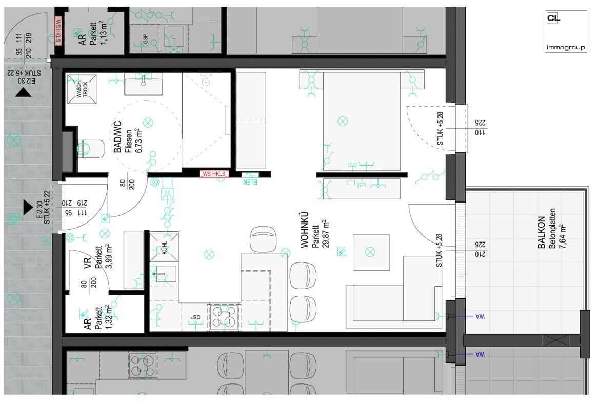 Grundriss - Top W9
