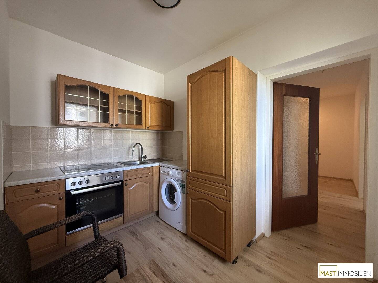 Perfect 1-room apartment with kitchen directly in Berndorf including heating