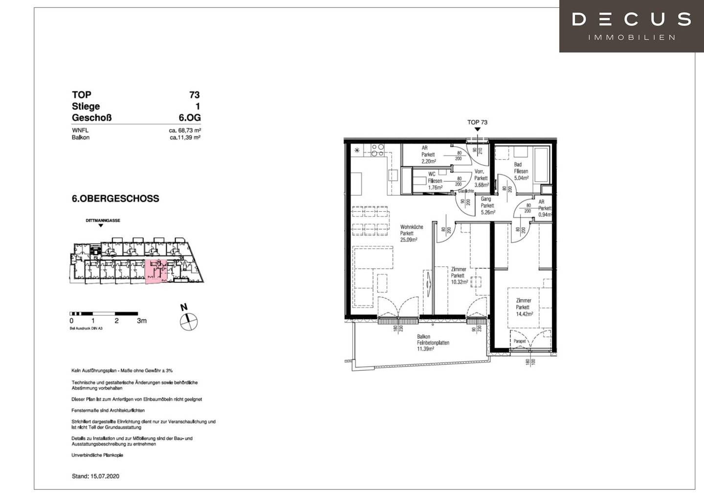 AVAILABLE FROM DECEMBER | 3 ROOM APARTMENT | WITH BALCONY | 6th FLOOR | NEAR U3 STATION ENKPLATZ