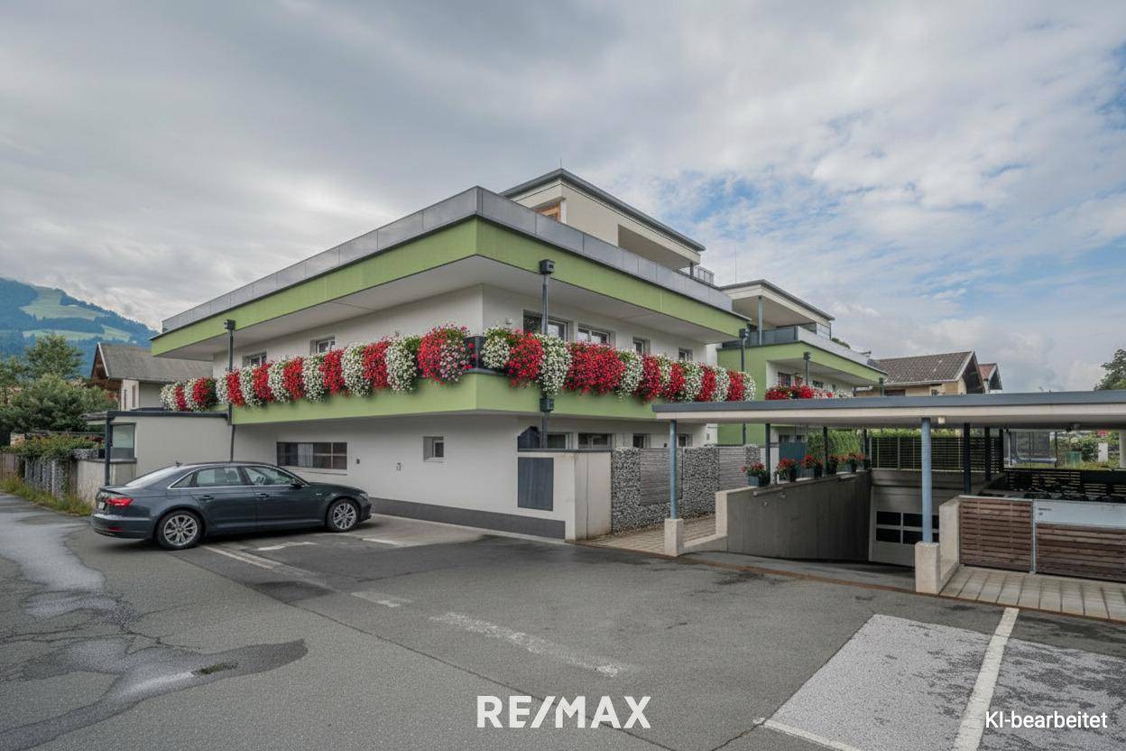 Wohnung mit Panoramablick auf die Berge und großem Balkon