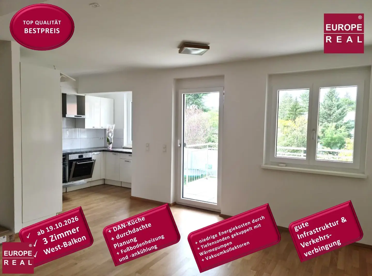 TOP OFFER representative east, south and west-facing MAISONETTE attic APARTMENT, 112 m² - quiet, bright