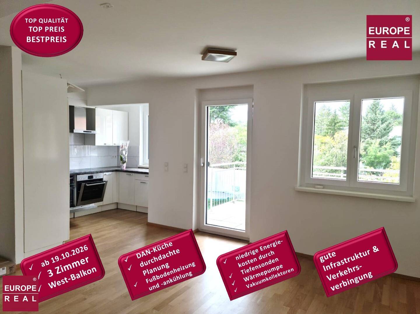 TOP OFFER representative east, south and west-facing MAISONETTE attic APARTMENT, 112 m² - quiet, bright