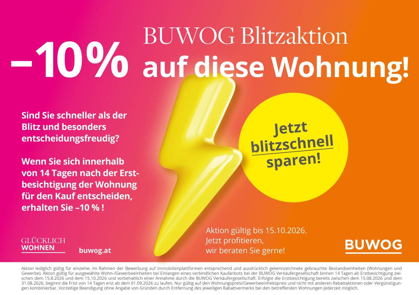 -10% BUWOG BLITZAKTION! PROVISIONSFREI! GROSSZÜGIGE GUT AUFGETEILTE 4-ZIMMER MIT LOGGIA IN OTTAKRING!