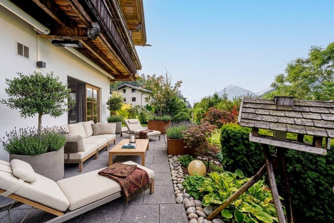 Exclusive family idyll in dream location: Spacious living with wellness oasis and distant view