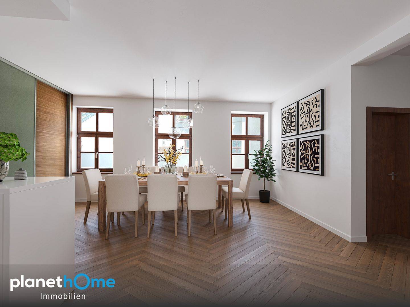 Bright Maisonettewohnung in period building with terrace