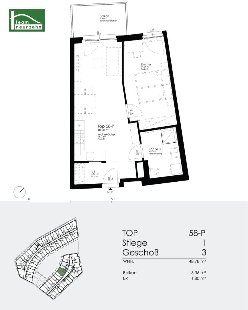 Living enjoyment near the Danube - Modern 2-room apartment with balcony - available from 01.12.2026