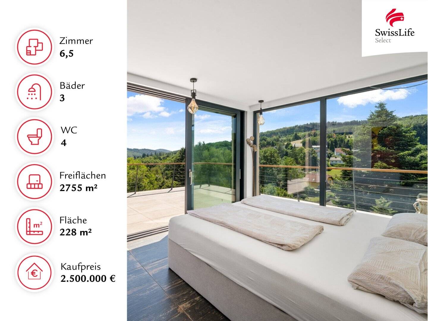 Luxus, Diskretion und Natur in Perfektion – Designerhaus mit unvergleichlicher Privatsphäre