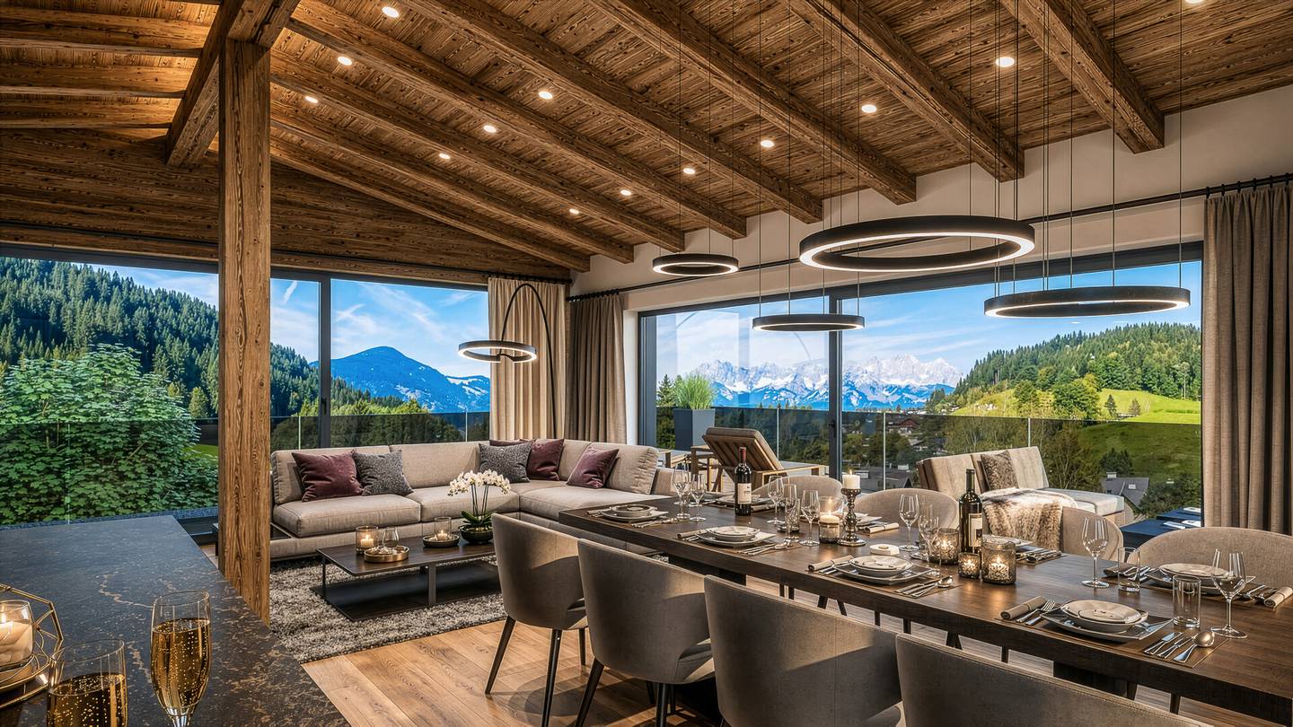 Light filled Penthouse in ski in ski out location