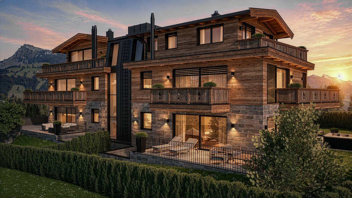 Ground floor apartment in ski in ski out location with garden and fireplace