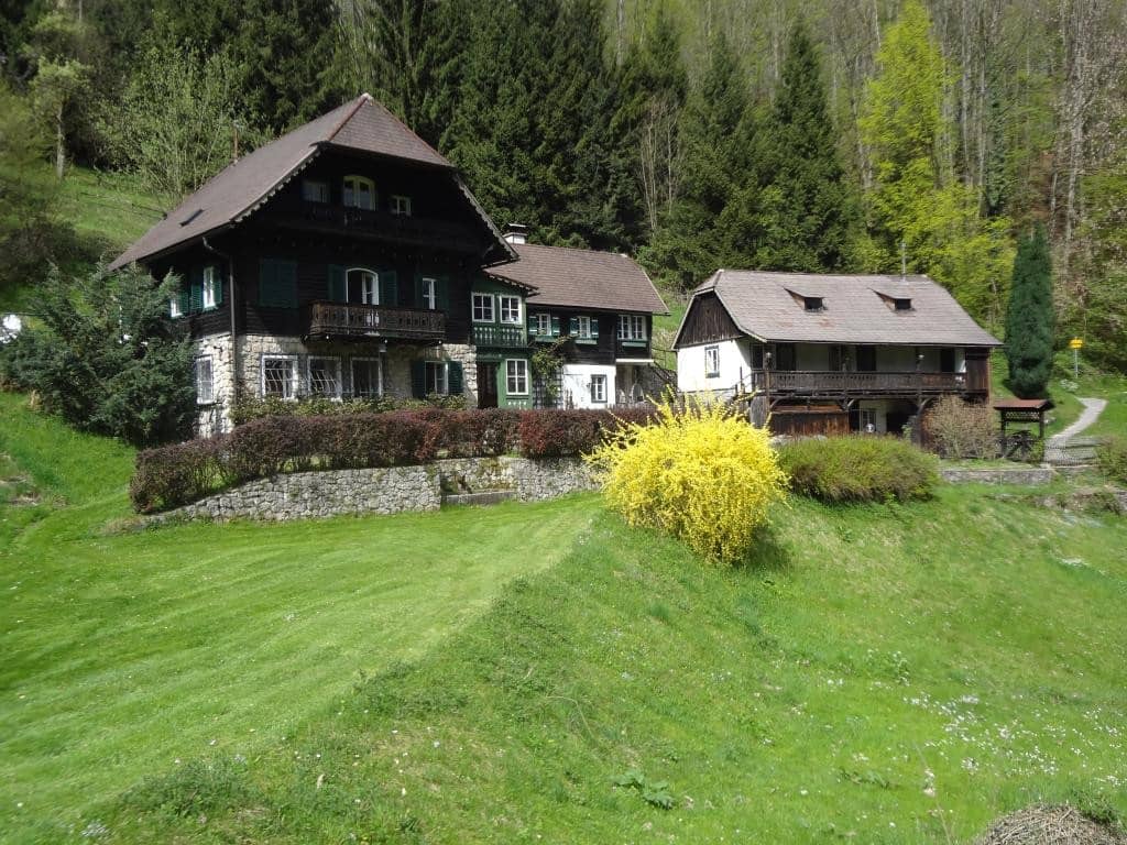 See und Bergblick auf großem Anwesen Wohnung