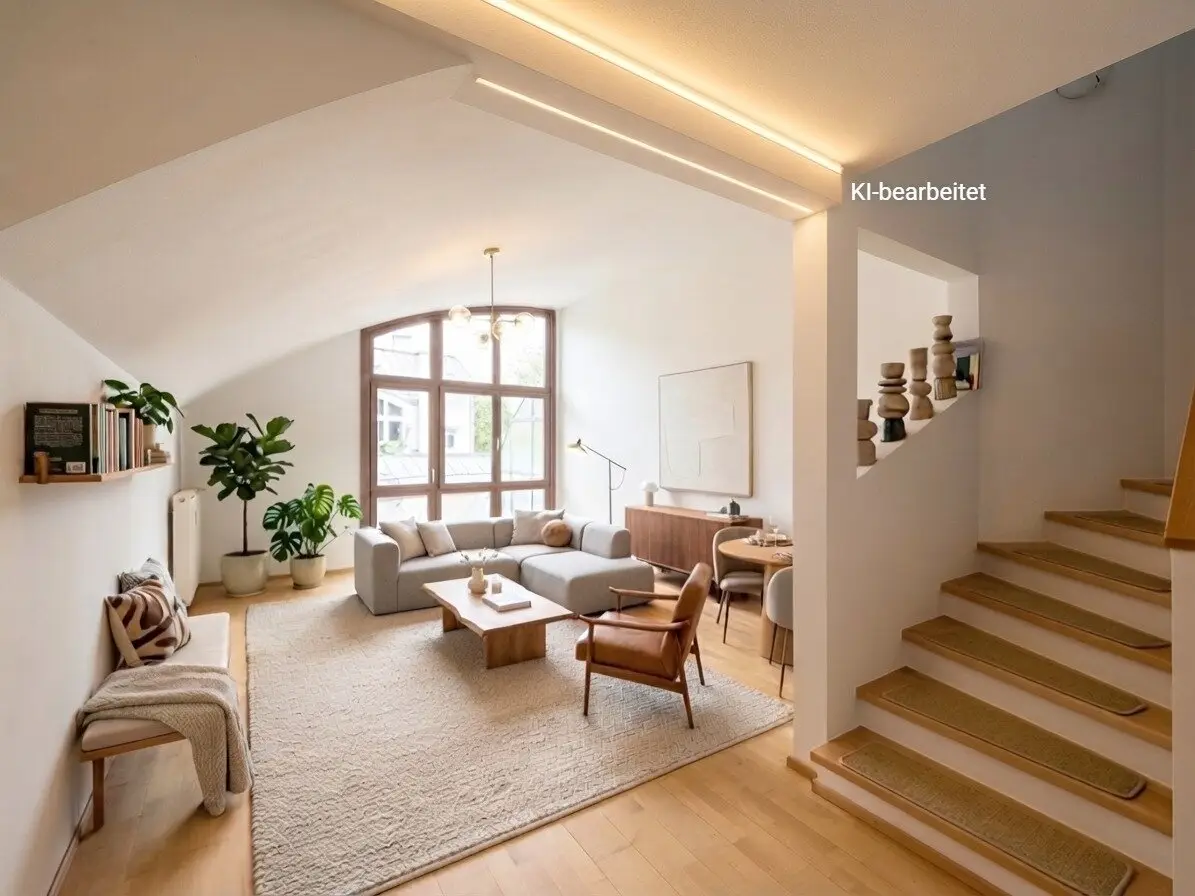 1140 Green quiet location: Sunny 5-room top-floor maisonette with Northeast terrace and Northwest balcony