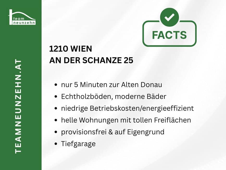 Top equipped new build apartments at the Alte Donau Completion end 2026