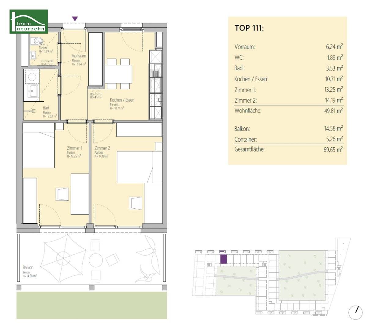 Urban and modern - Perfectly laid out 3-room apartment with balcony in the middle of the Graz Smart City