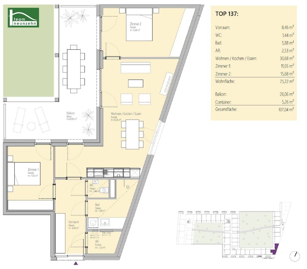3-room apartment with large outdoor area - Smart living in Waagner-Biro-Straße