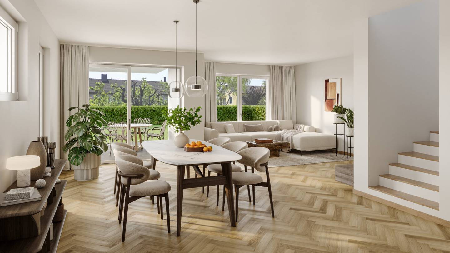 Exclusive single-family houses with south garden in a quiet location and top-floor terrace apartment in solid brick construction