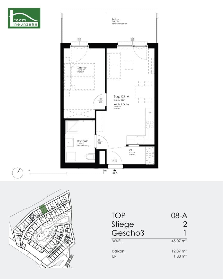 Living enjoyment near the Danube - Cozy 2-room apartment with large outdoor area - available from 01.12.2026