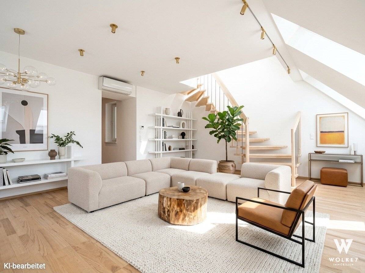 High-quality attic maisonette with terrace in prime location of 1150 Vienna: Fantastic distant view | Air conditioning | Bright | Top condition