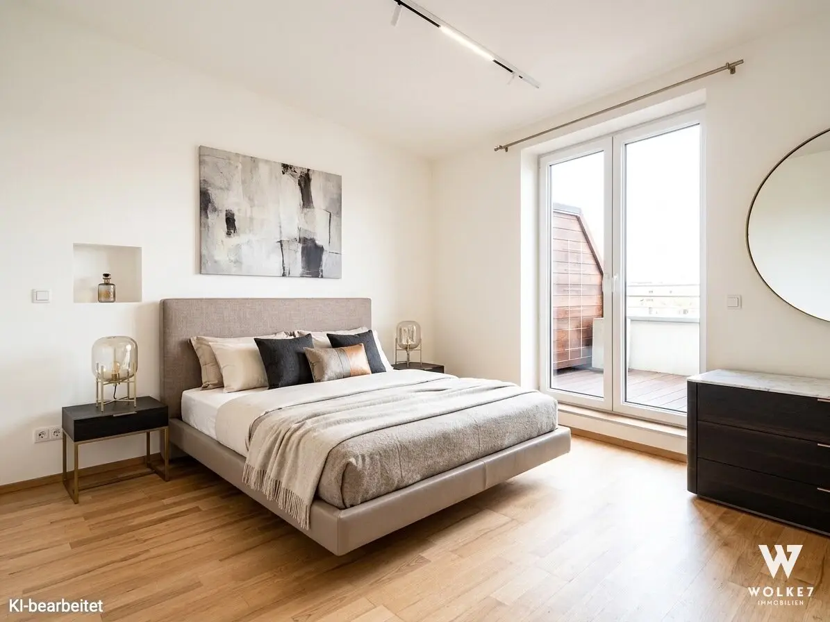 High-quality penthouse maisonette with terrace in prime location: Fantastic distant view | Air conditioning | Floodlit with natural light | Top condition