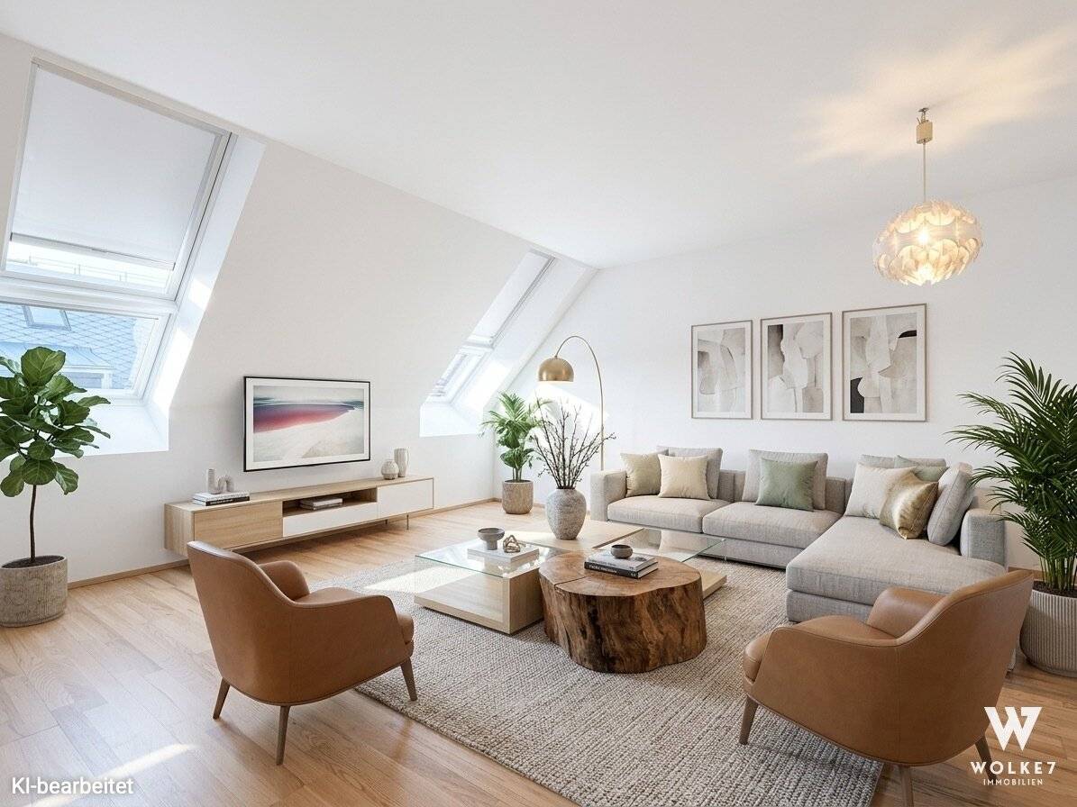 High-quality attic maisonette with terrace in prime location of 1150 Vienna: Fantastic distant view | Air conditioning | Bright | Top condition