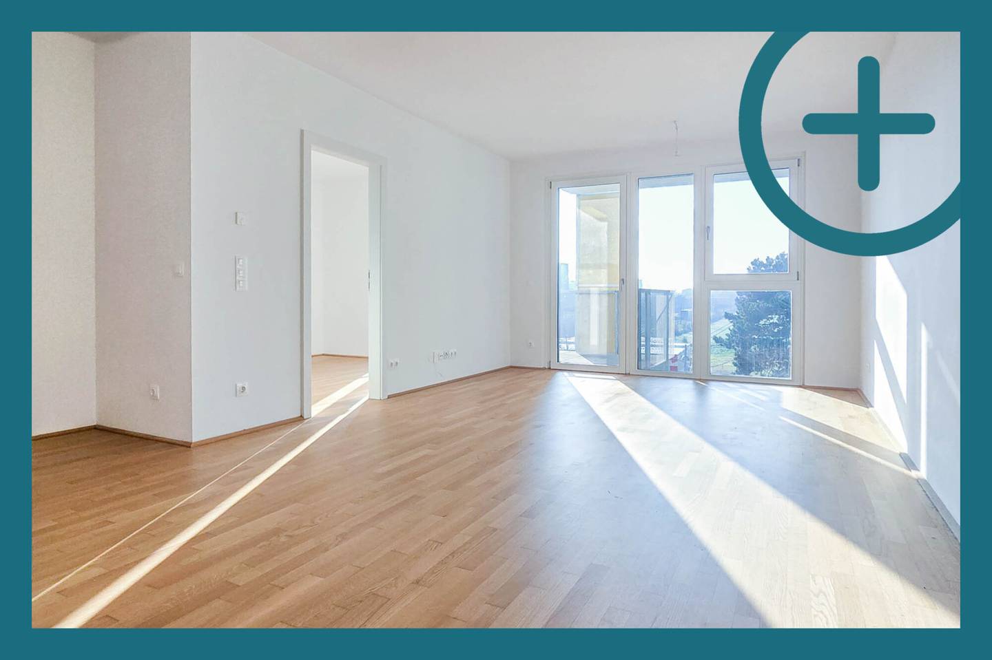 Bright Wohnung with balcony and large fitness studio
