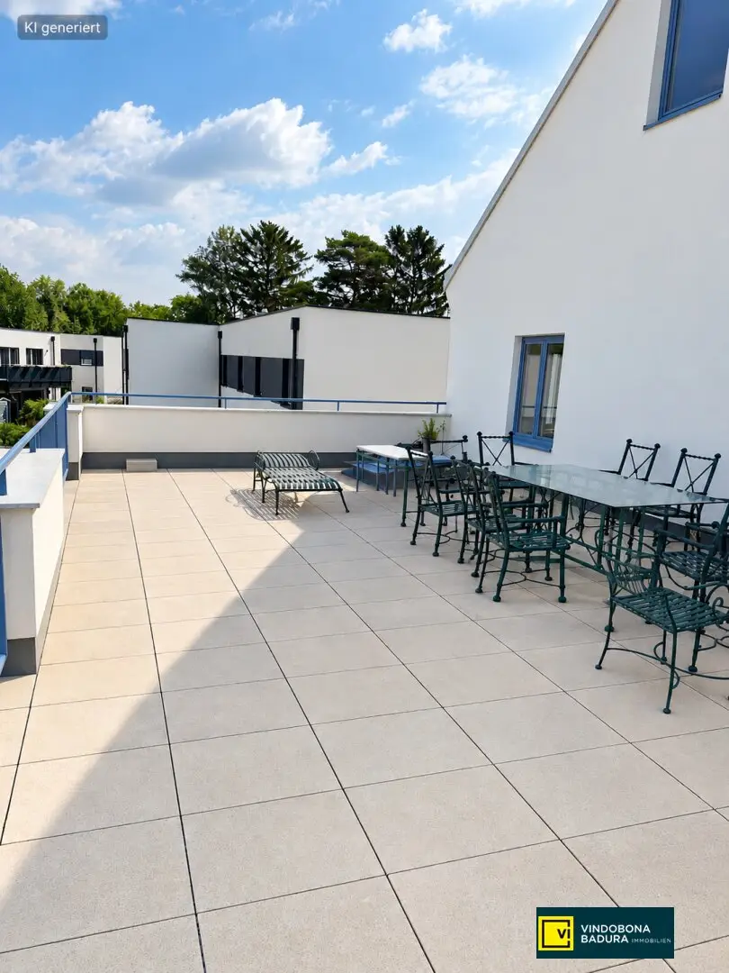 Spacious premises with splendid terrace in a quiet residential area