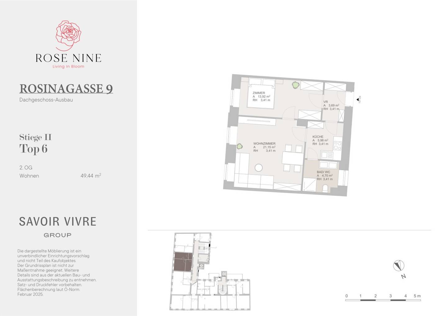 Bright 2-room apartment in first occupancy - FLOOR PLAN ADAPTABLE