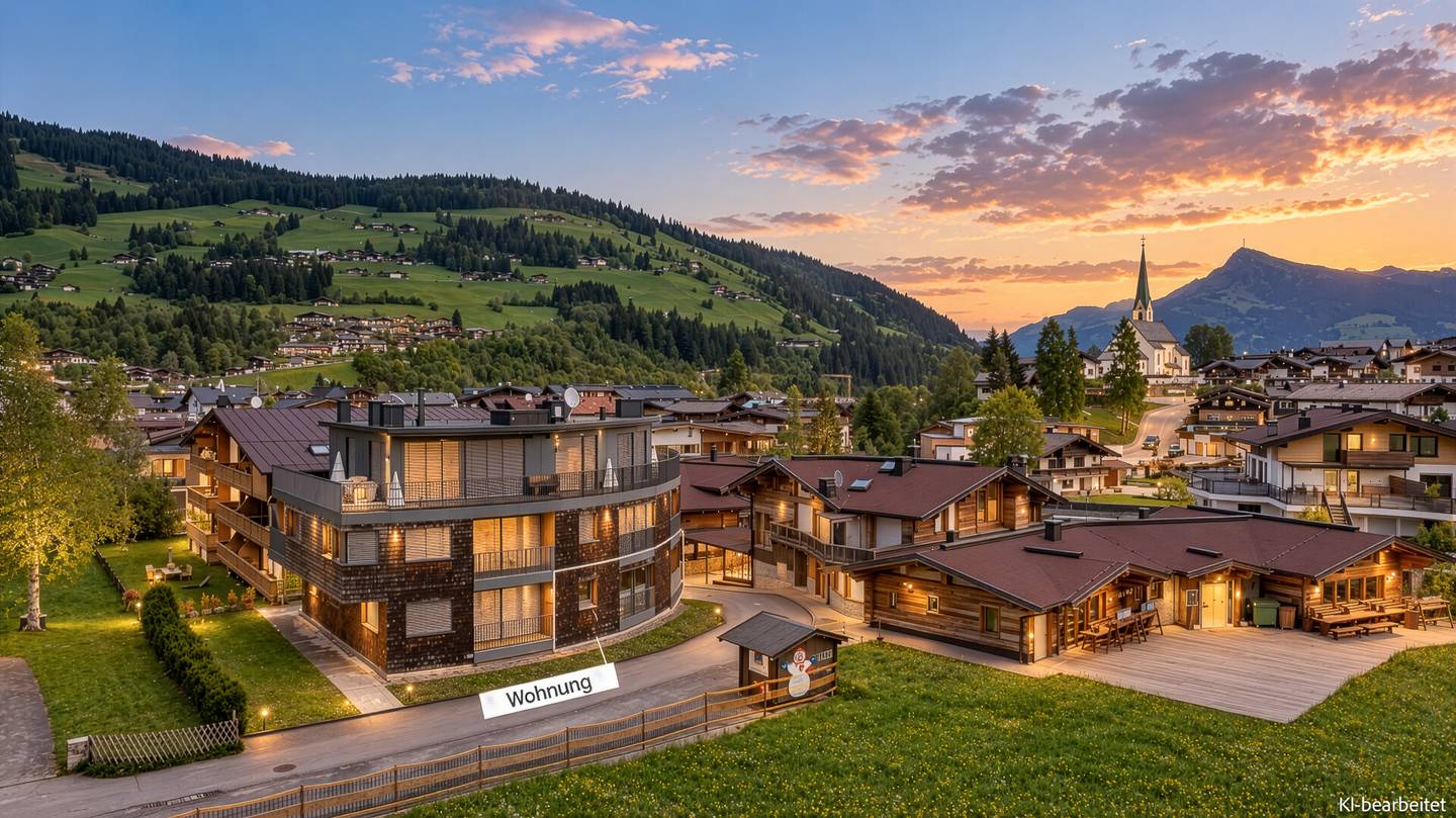 Erdgeschosswohnung ski in ski out with glass fireplace
