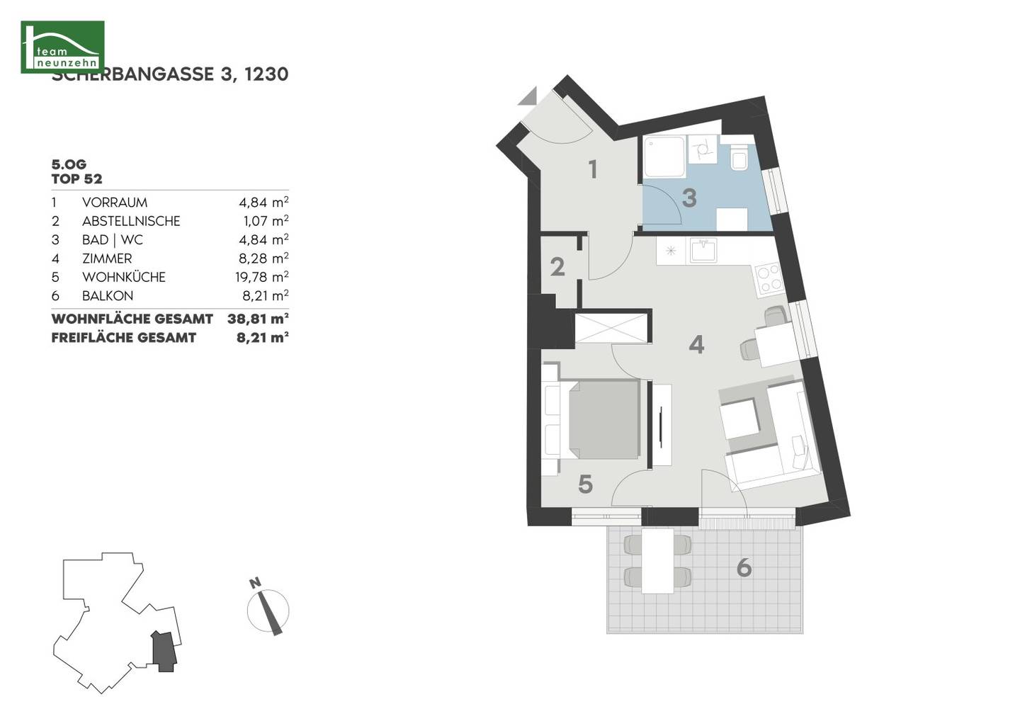 FLAIR City Living - Attraktive 2-Zimmer Wohnung mit sonnigem Balkon und Abstellraum in Atzgersdorf!
