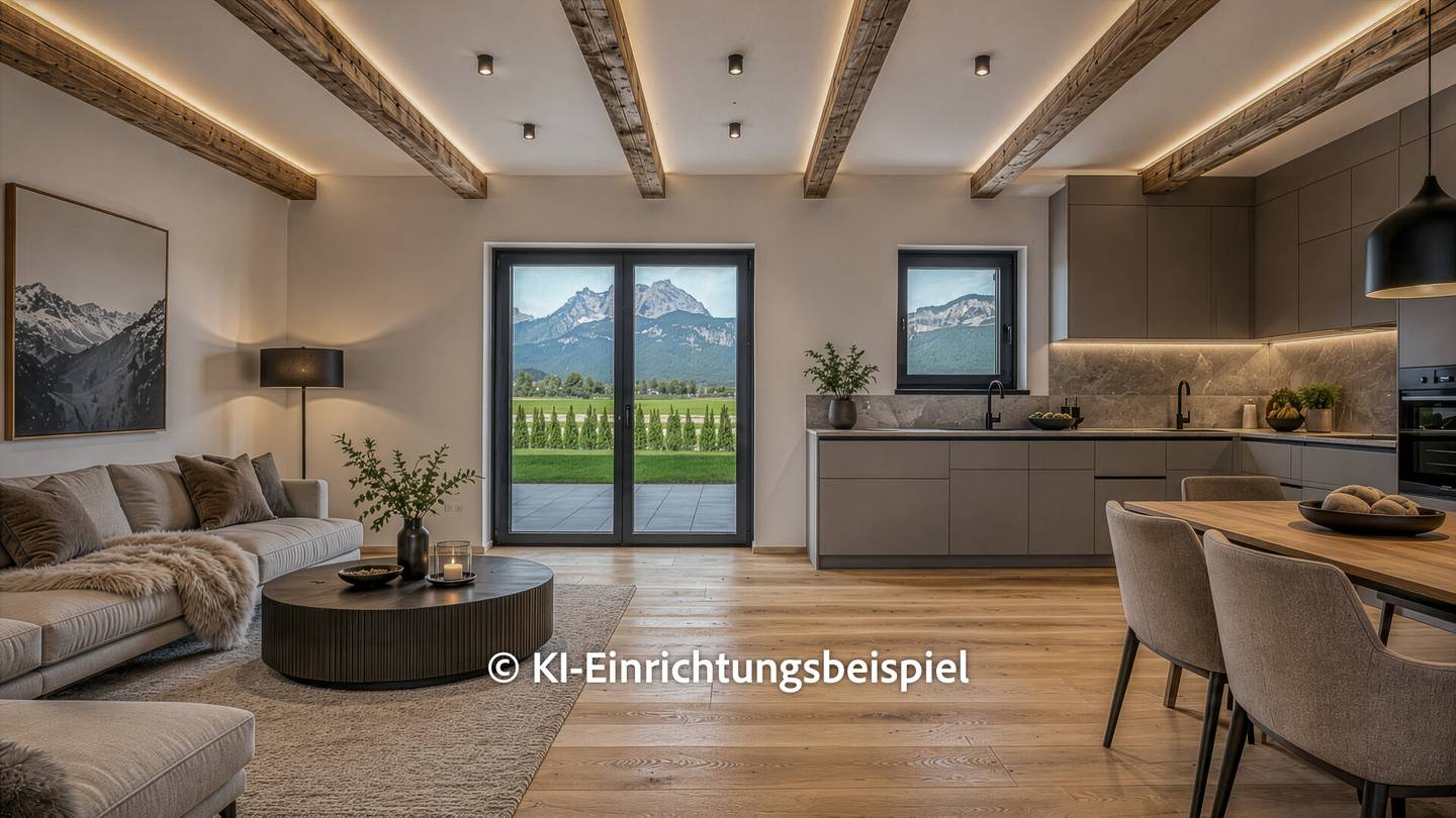 Ground floor apartment with private garden and panoramic view