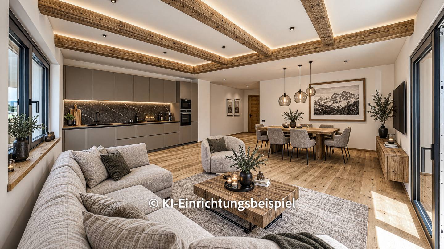 Apartment with panoramic mountain view and sunny terrace