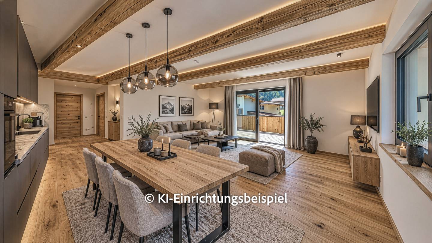 Apartment with panoramic mountain view and sunny terrace