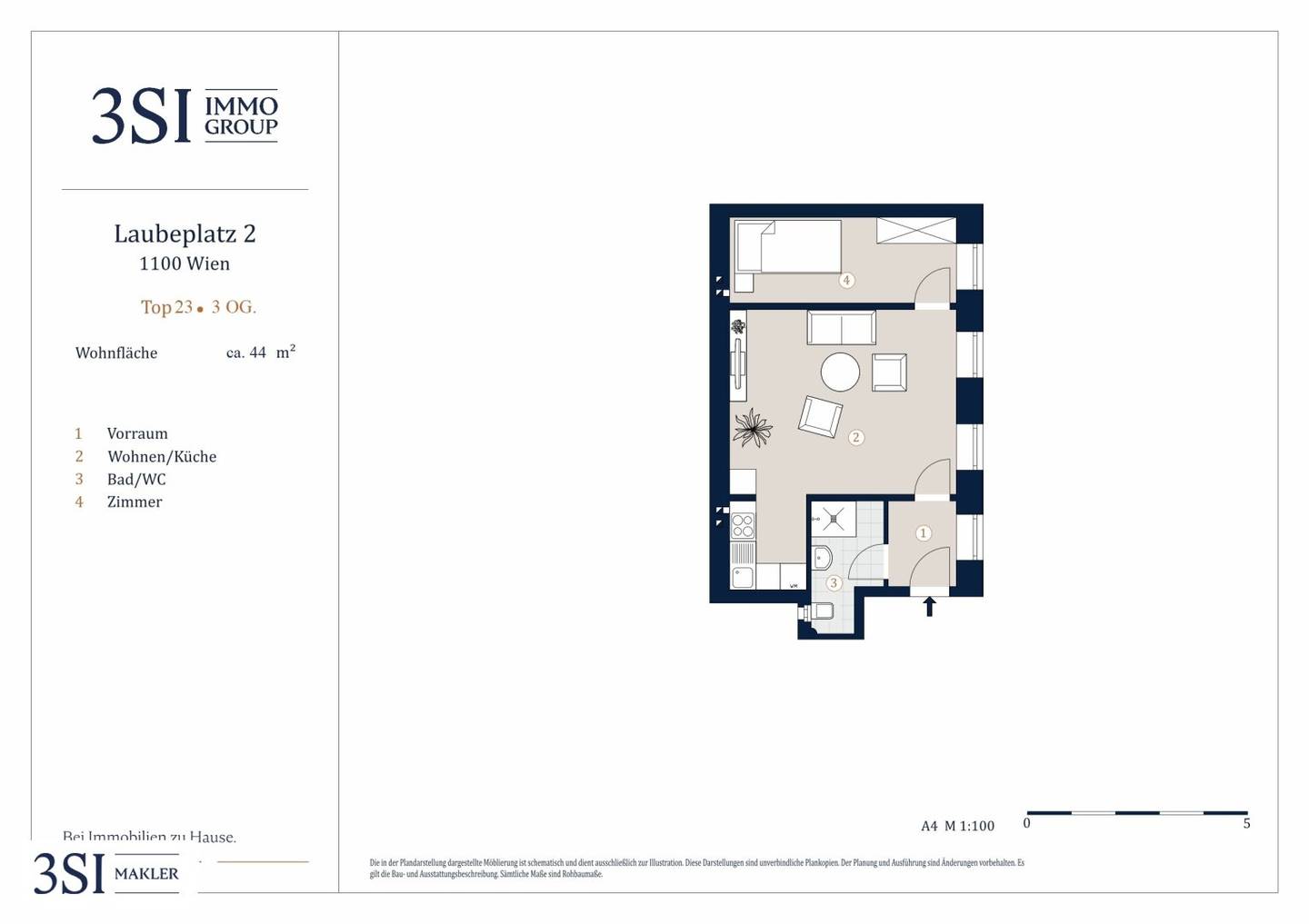 2-room First occupancy in quiet courtyard location – Couple's dream at Laubeplatz
