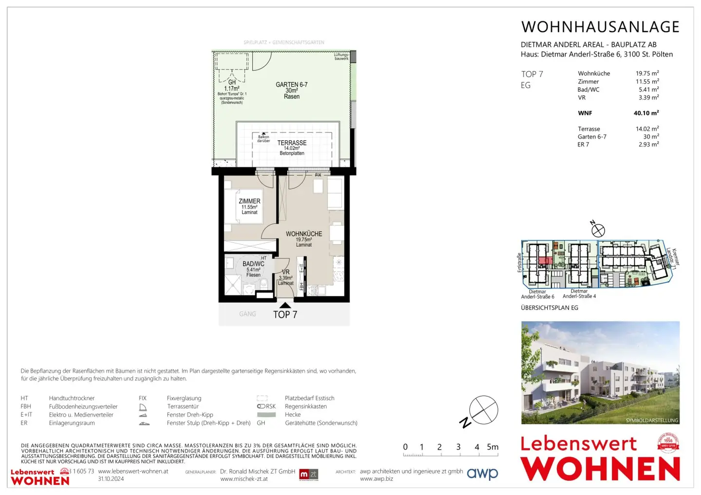 Modern rental apartments plus lift with perfect connections