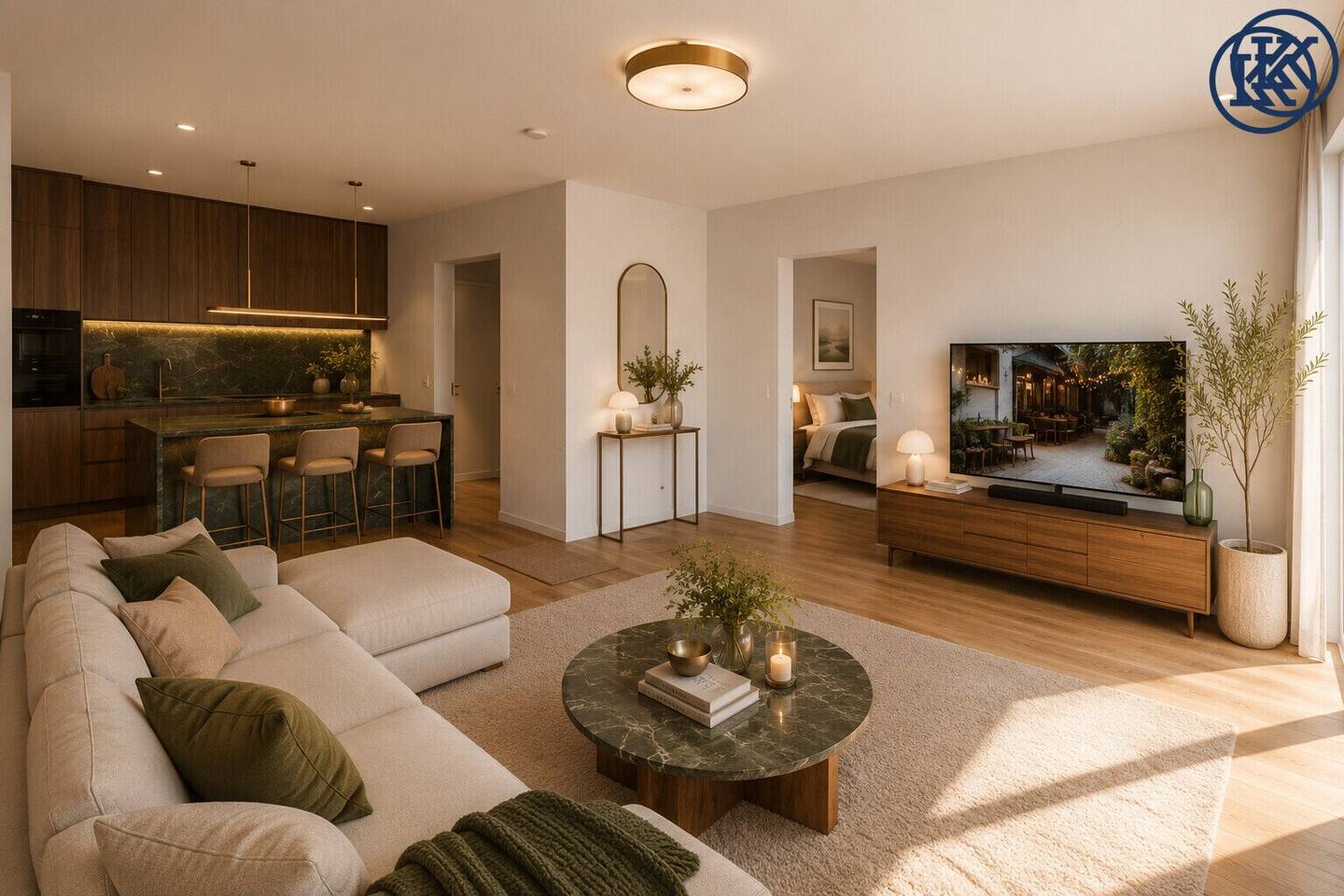Old Danube &amp; Donauzentrum around the corner: Commission-free 3-room apartment with balcony