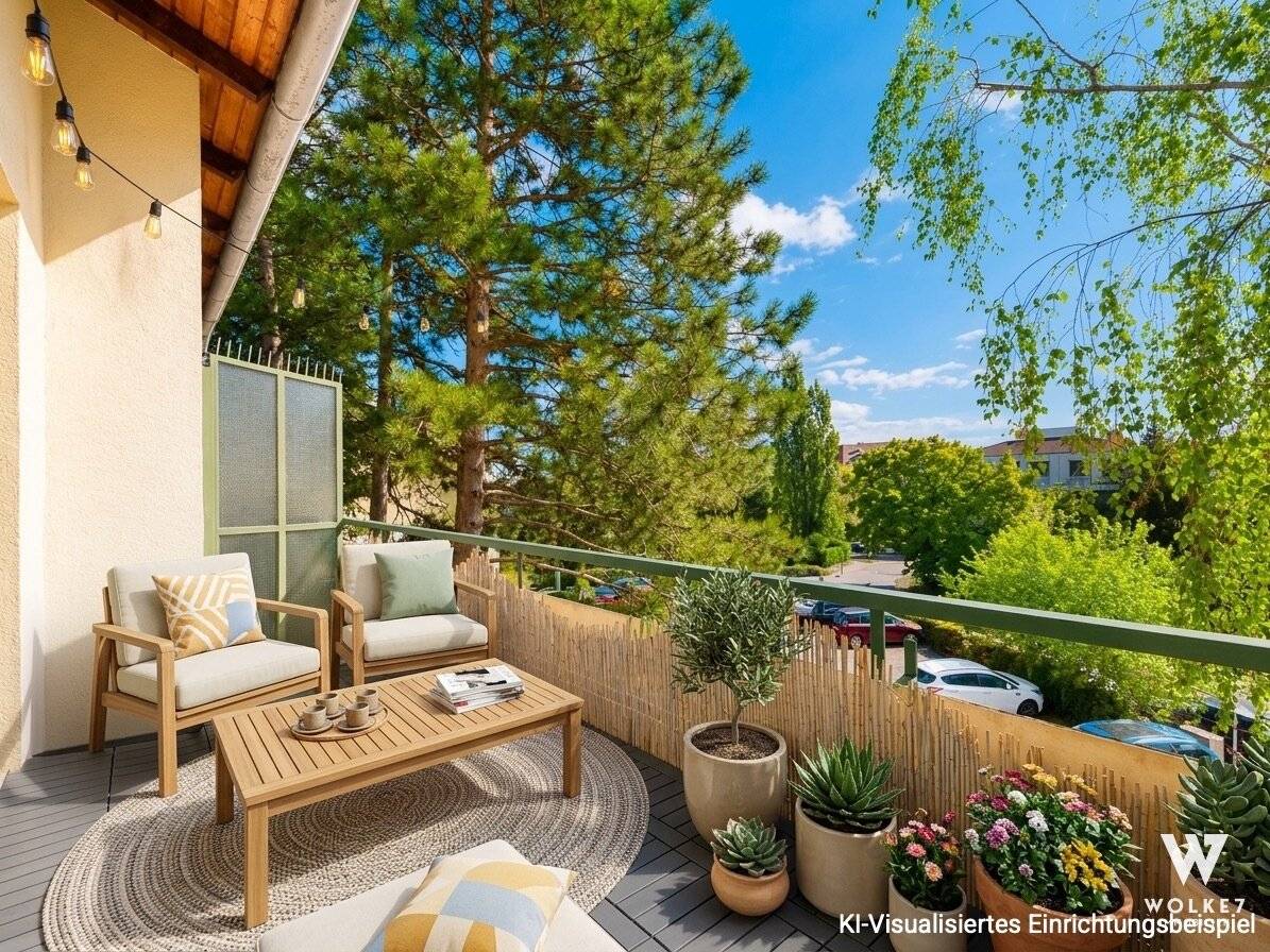Top sanierte 3-Zimmer-Wohnung in Ruhelage mit Grünblick | Südwest-Loggia | KFZ-Stellplatz