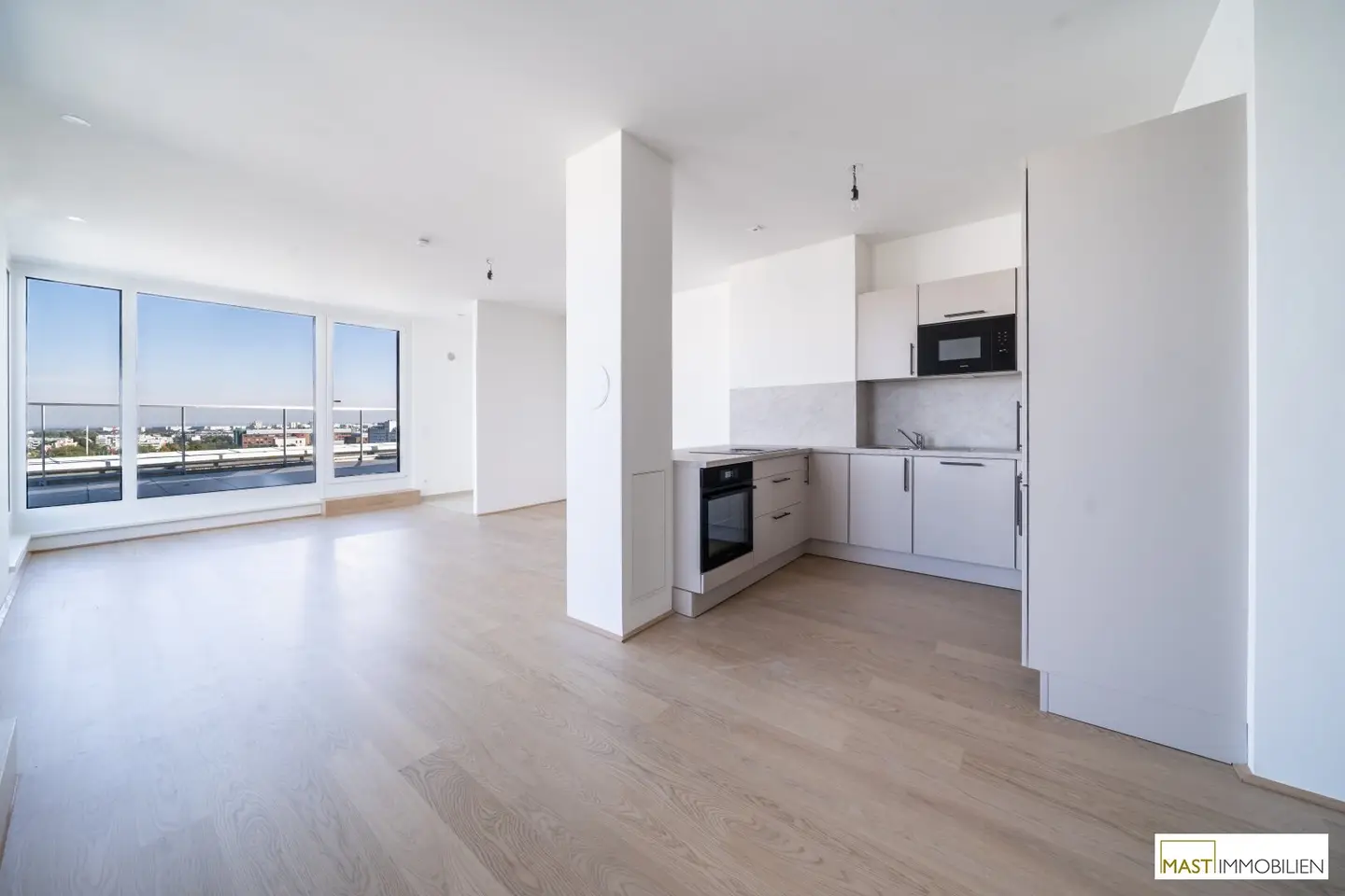 Attic apartment with roof terrace and water view