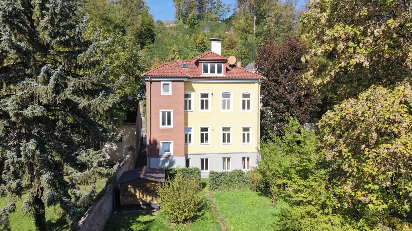 Zentrumsnahe Wohnung mit hohen Räumen und Garten