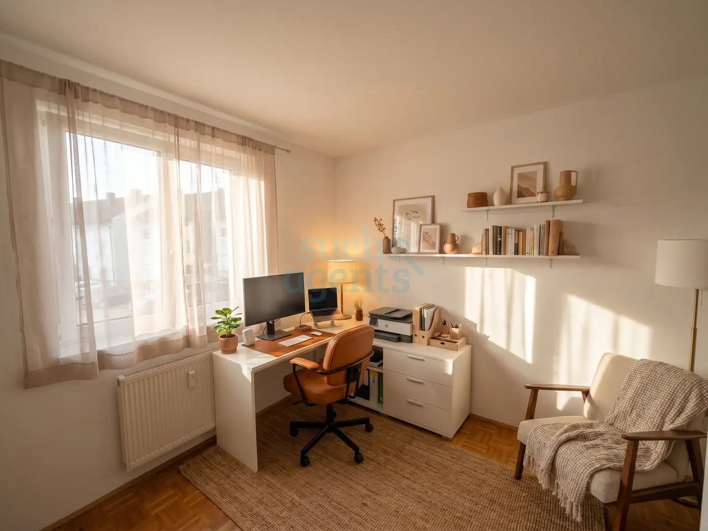 Wohnung mit Kamin und sonnigem Südbalkon