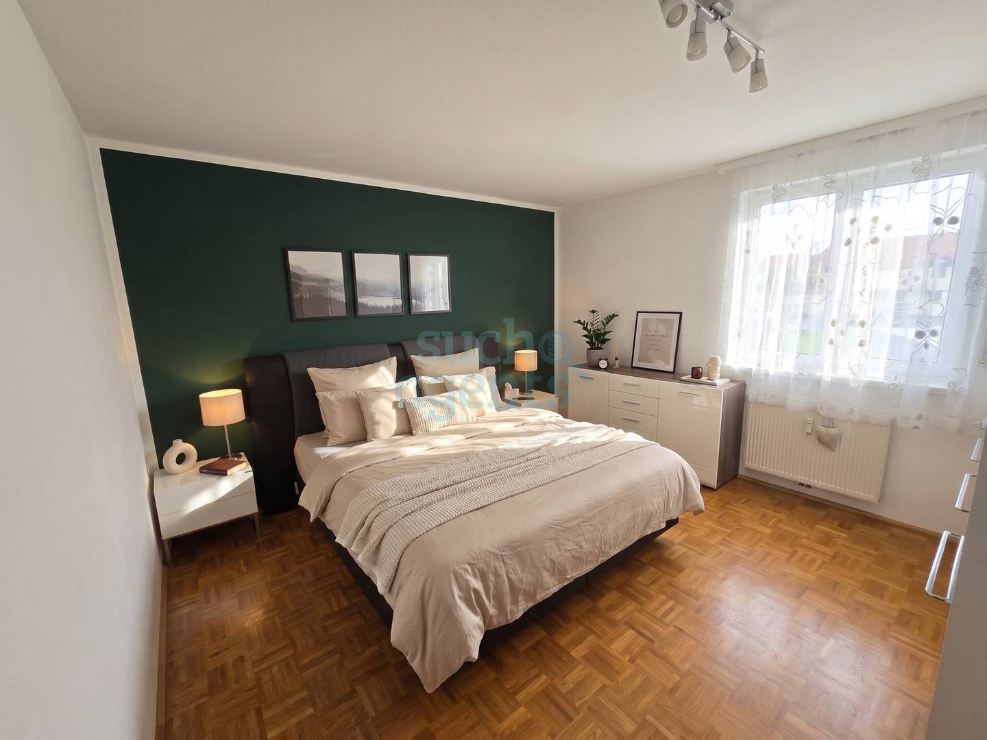 Wohnung mit Kamin und sonnigem Südbalkon