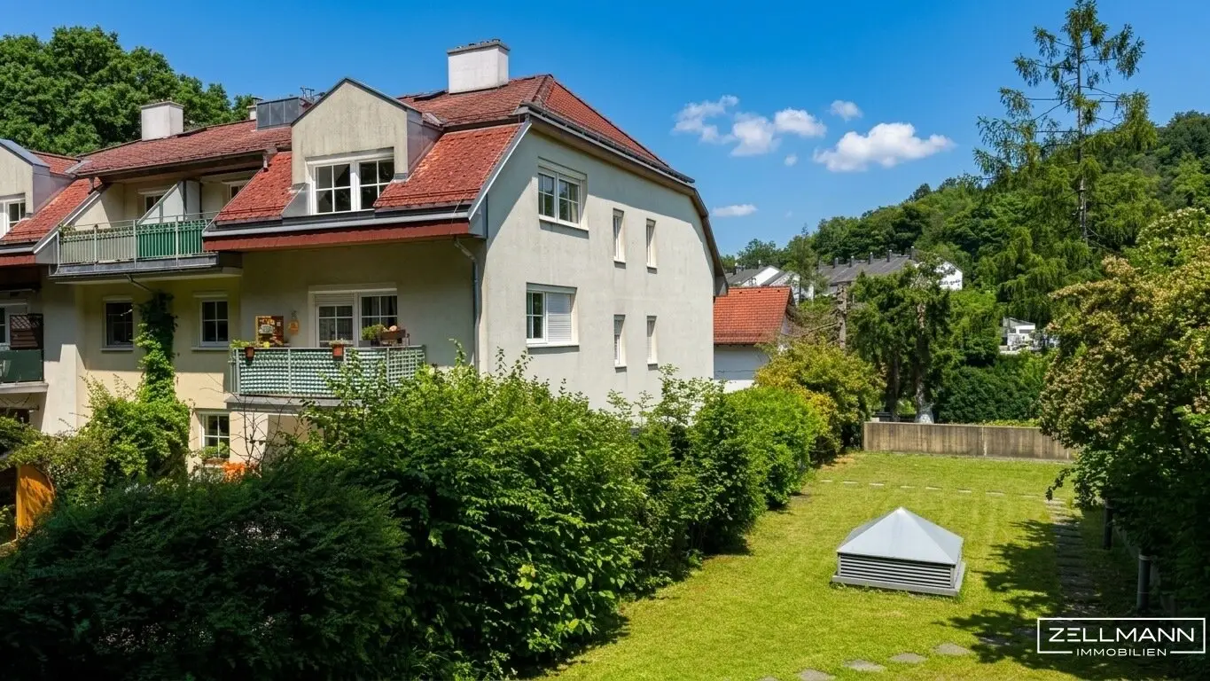 Idylle am Wienerwald – Stilvolle Wohnung mit Ost- & Westterrassen | ZELLMANN IMMOBILIEN