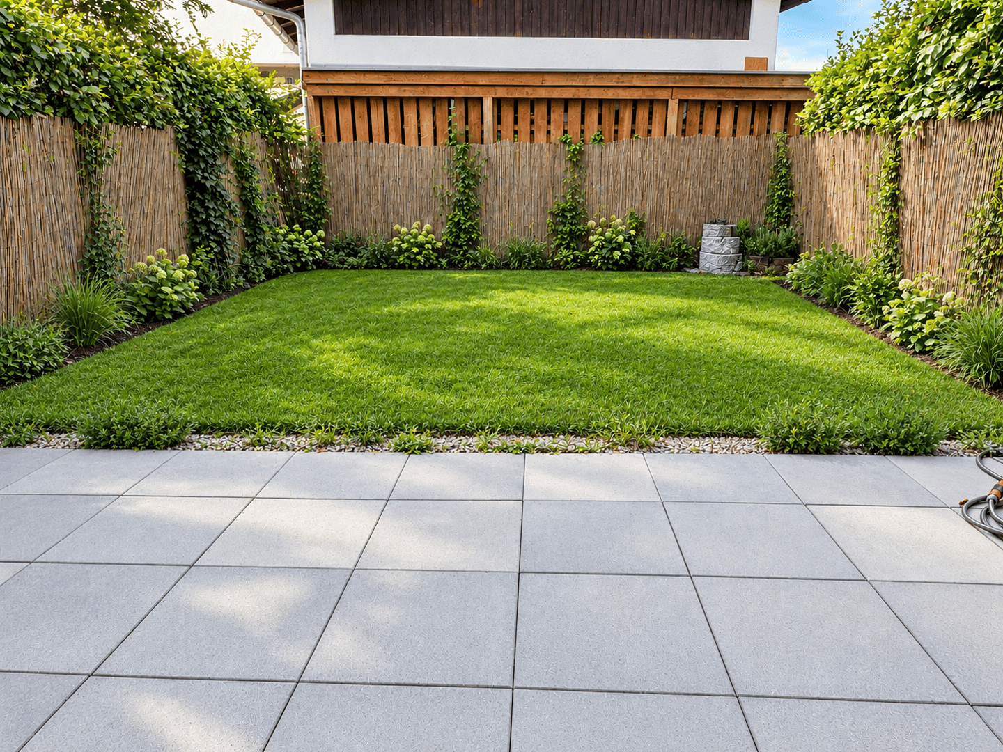 Well maintained family apartment with private garden and underground parking